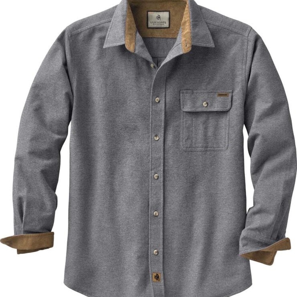 Legendary Whitetails Gray Shirt with Tan Details